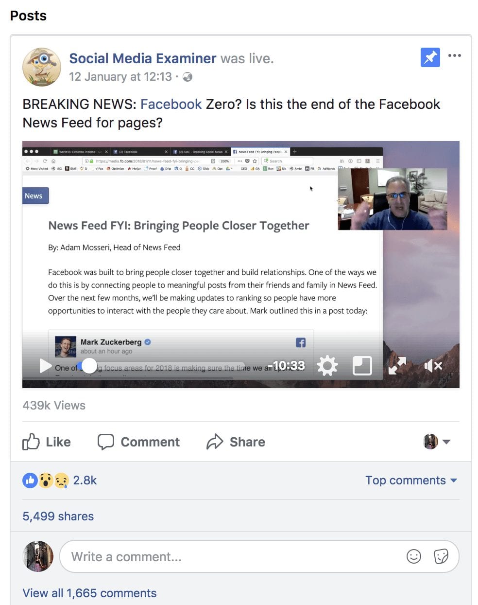 Social Media Examiner Facebook Changes