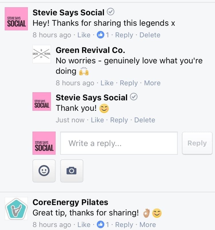 Comment from Green Revival Co - Stevie Says Social