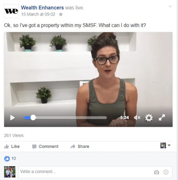 Wealth Enhancers Financial Planning Facebook post - Stevie Says Social